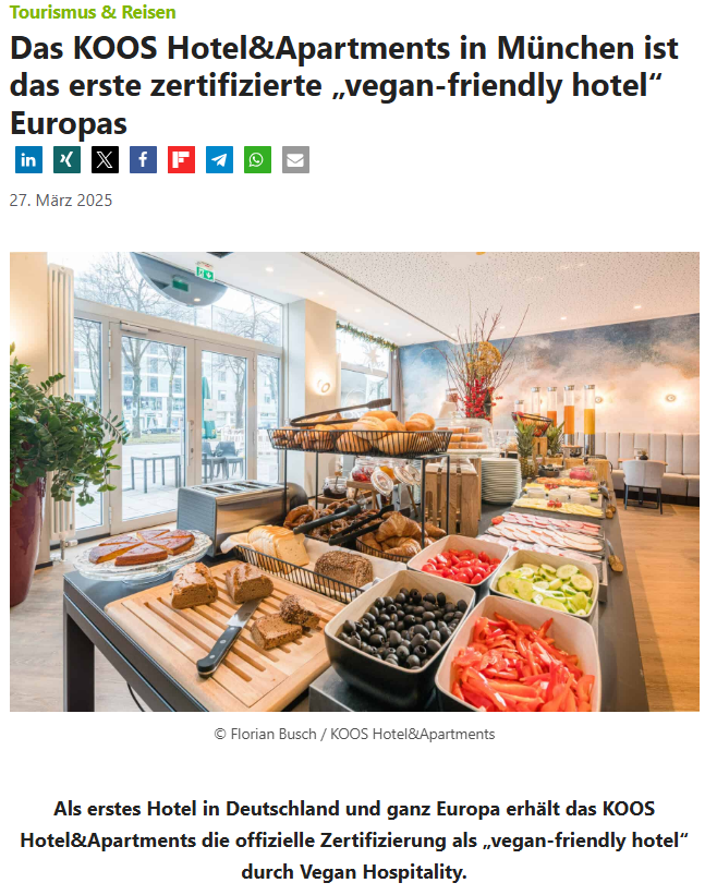Vegconomist KOOS Hotel Article